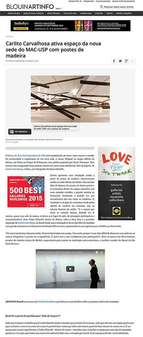 Blouin Art Info | ICCo, São Paulo, Brazil