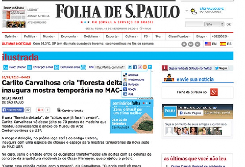 Folha de São Paulo – 10.03.2013 | ICCo, São Paulo