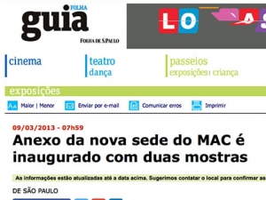 Guia da Folha de São Paulo – 09.03.2013 | ICCo, São Paulo