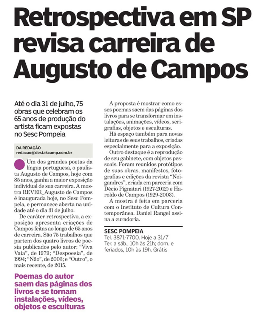 Destak – 05.05.2016 | ICCo, São Paulo, Brazil