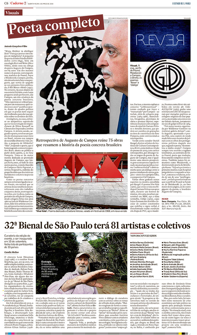 Estadão – Caderno 2 – 05.05.2016 | ICCo, São Paulo, Brazil